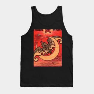 Moth and moon Tank Top